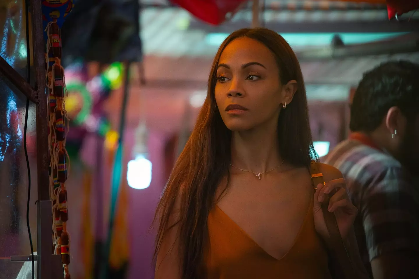 Saldana in Emilia Perez (Netflix)