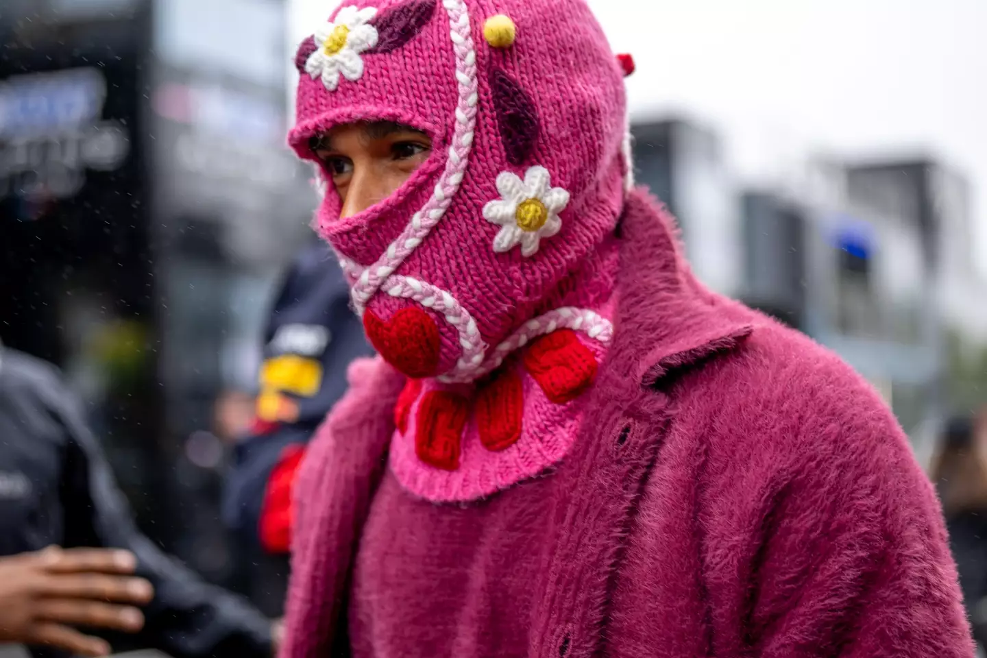 Lewis Hamilton turned up to the Belgian Grand Prix wearing a 'tea cosy'.