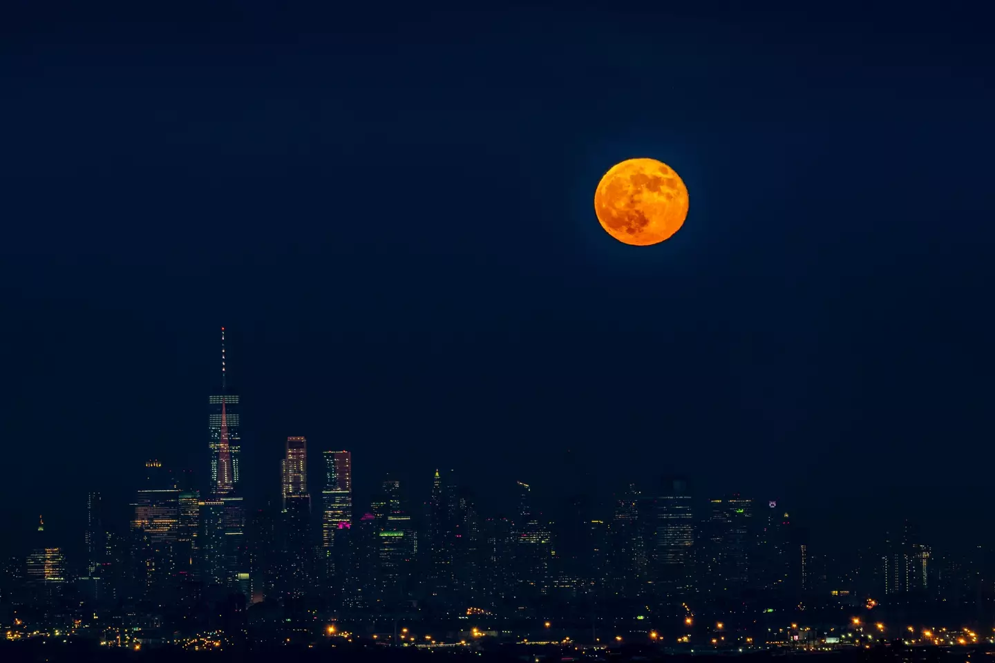 The strawberry moon will appear more orangey (Getty Stock Images)