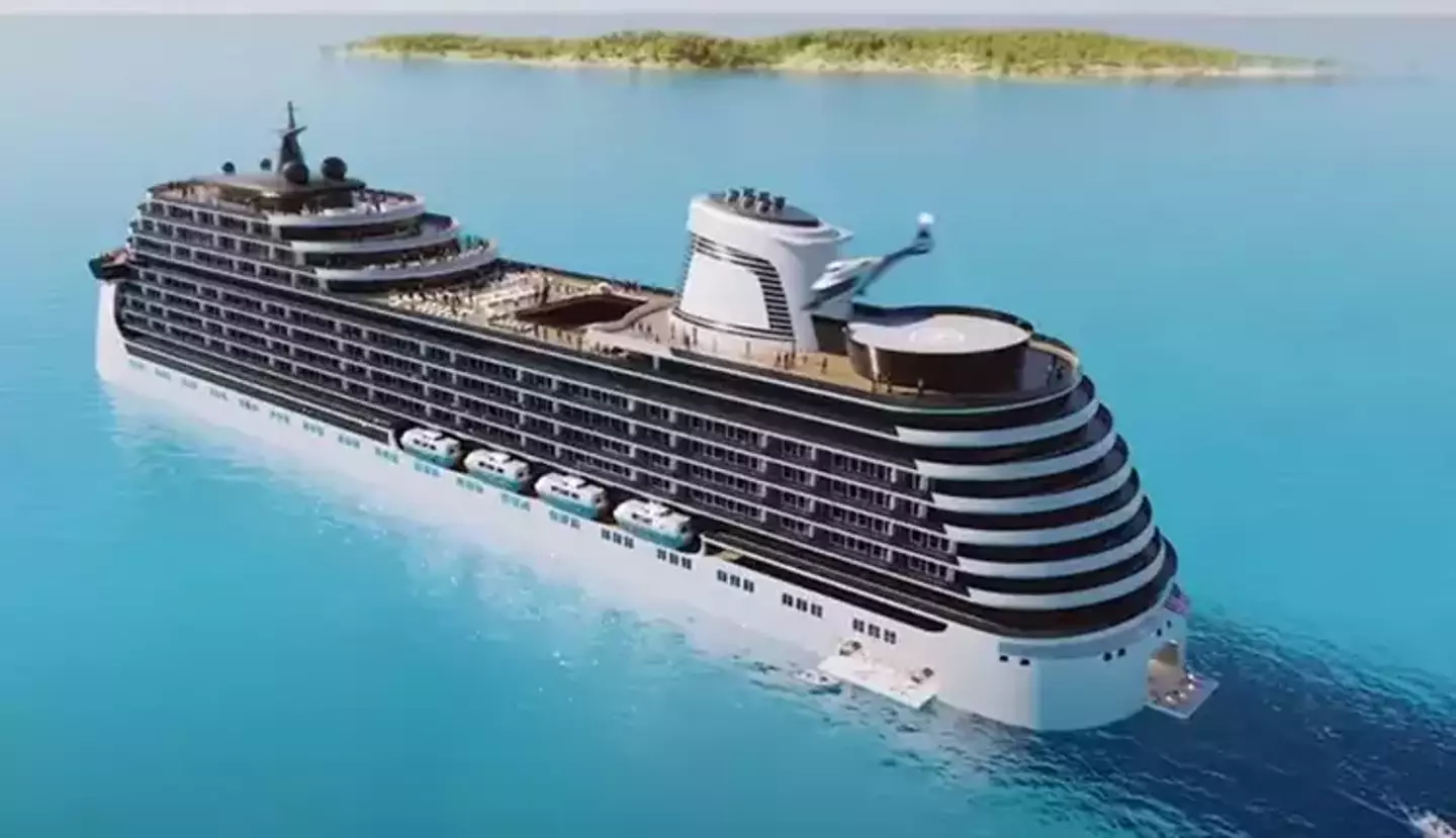 The cruise ship is still under construction in Croatia and isn’t due to set sail until 2025.