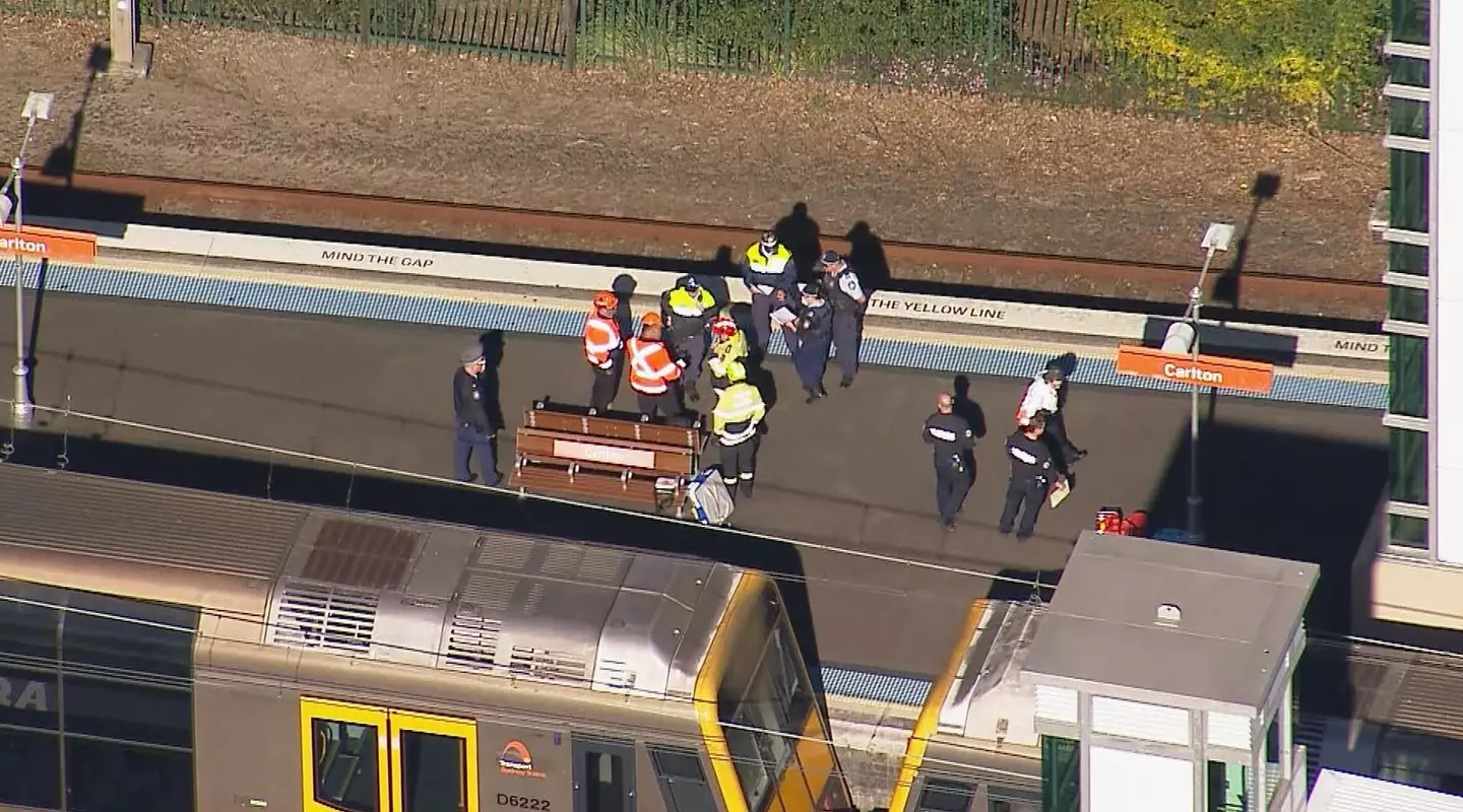 The incident occurred at Sydney's Carlton station. (9News)