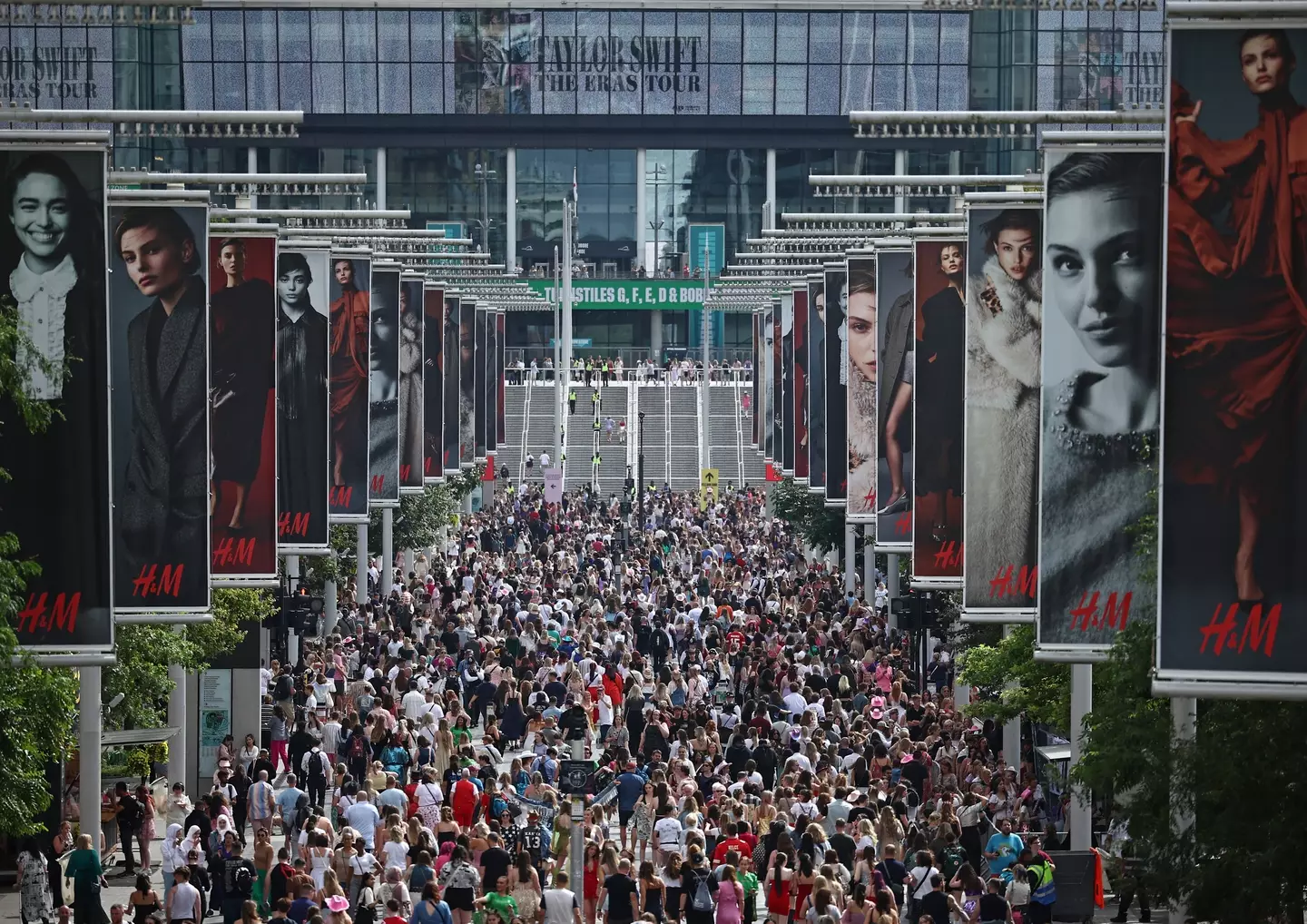 Thousands of Swifties have descended on the capital for the Eras tour gig (HENRY NICHOLLS/AFP via Getty Images)
