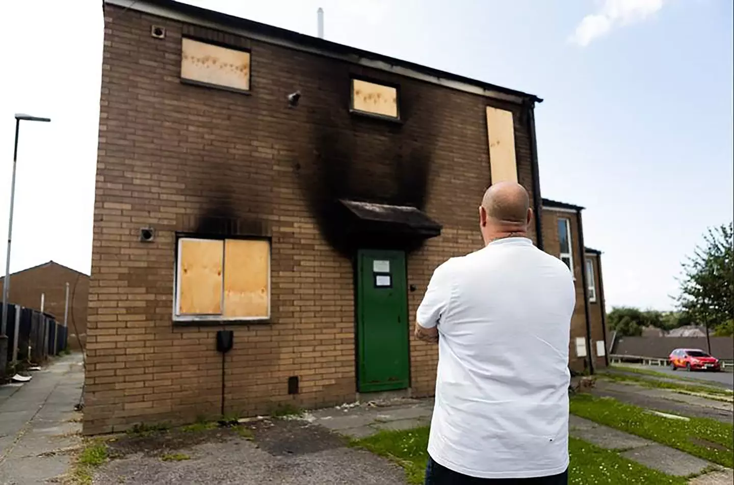 The dad 'was left with nothing' after the fire.