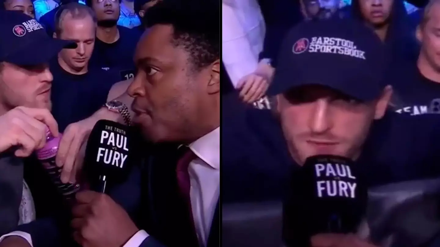 Presenter’s awkward reaction as he mistakes Logan Paul telling him he loved him at Fury Paul fight
