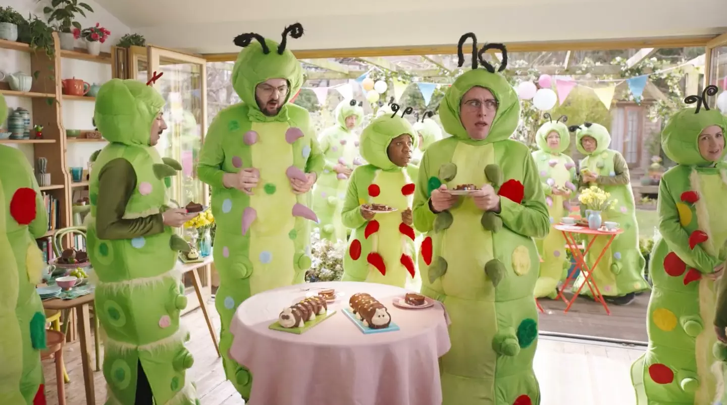 Cuthbert and his caterpillar friends at the party.