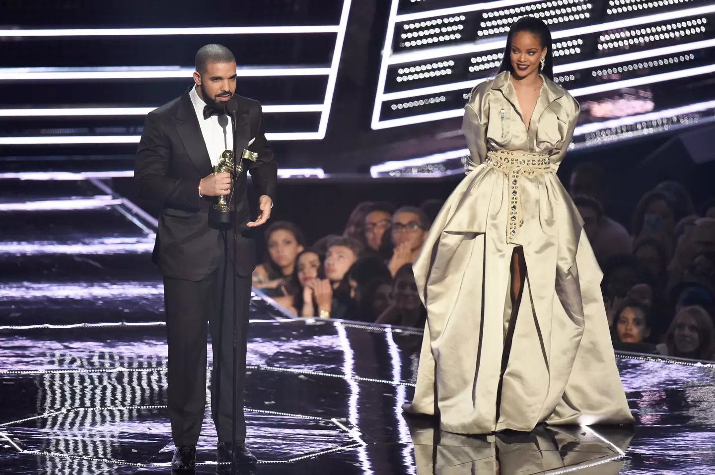 Drake previously told the world he had been 'in love' with A$AP Rocky's partner Rihanna since he was 22 (Michael Loccisano/Getty Images)