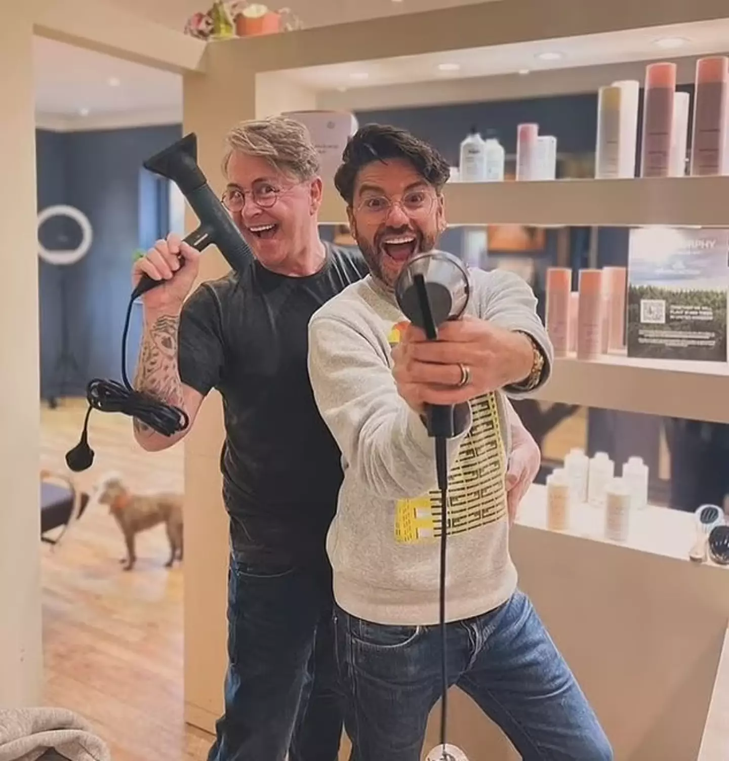 The ex-couple still have two salons together. (Instagram/@stephengwebb1971)