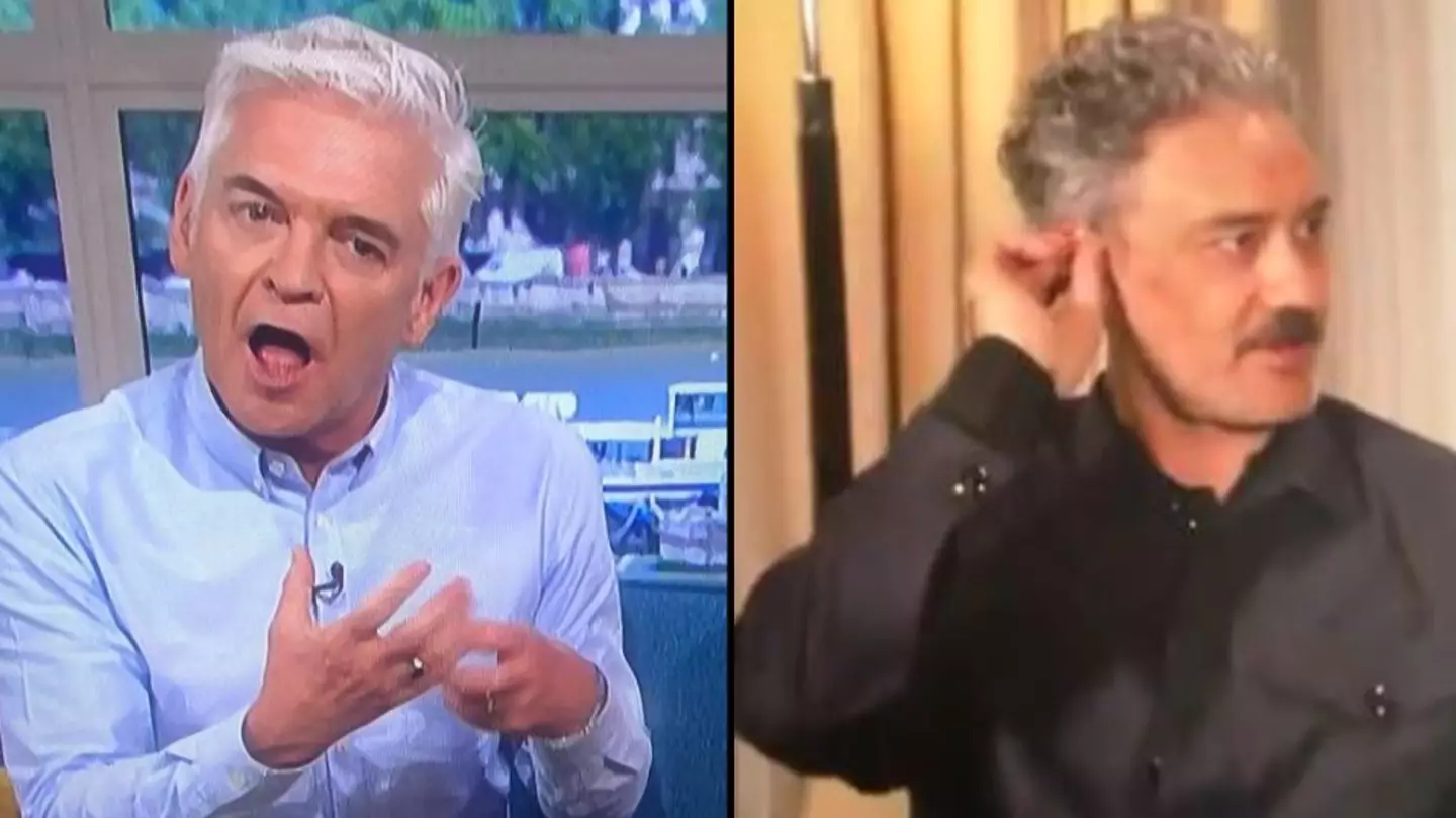 Taika Waititi Takes Earpiece Out As Phillip Schofield Asks Him About Getting Married To Rita Ora