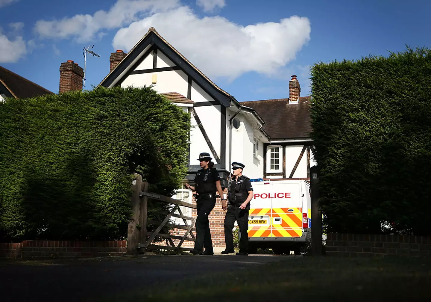 Investigators staged a reconstruction. (Peter Macdiarmid/Getty Images)