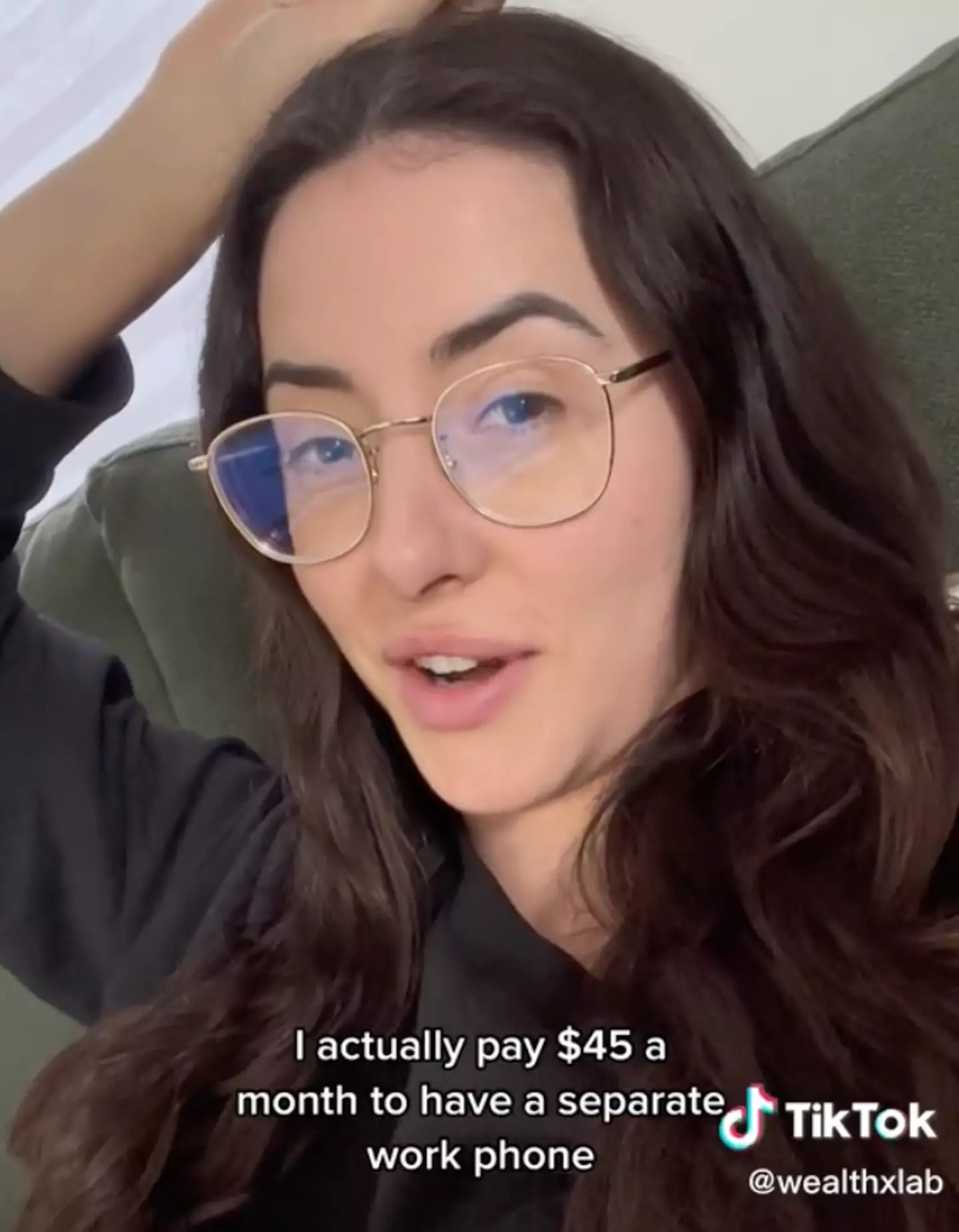Vanessa pays $45-a-month for her work phone.