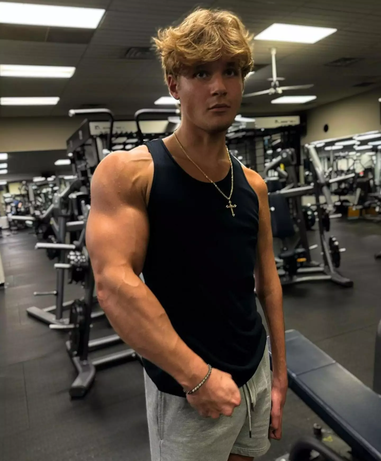 Jackson Schop regularly shares fitness updates on social media.
