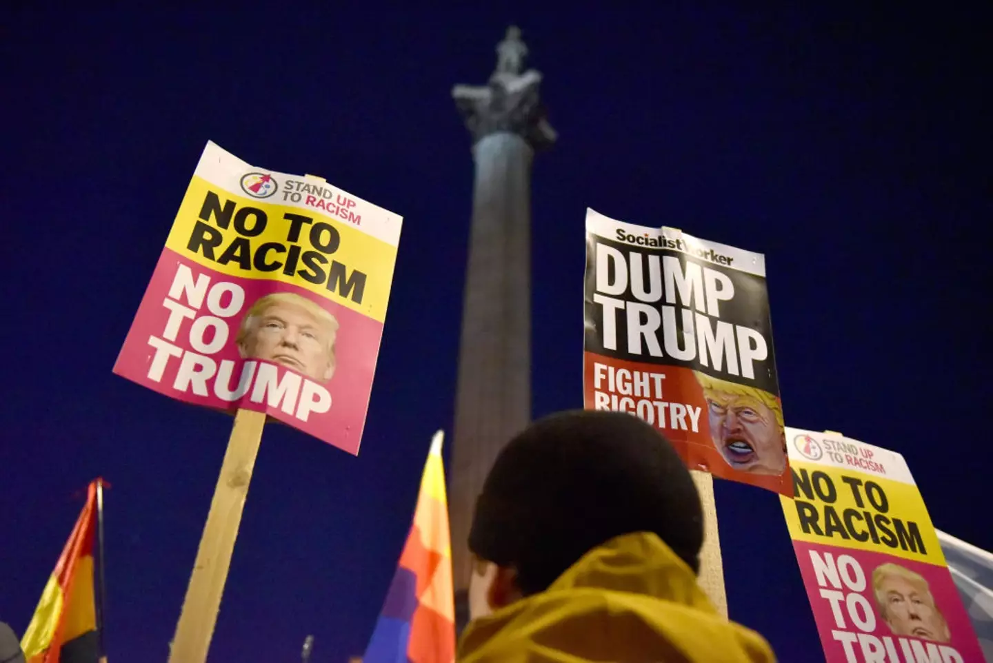 Picture taken at the 2019 protests against Trump (John Keeble/Getty Images)