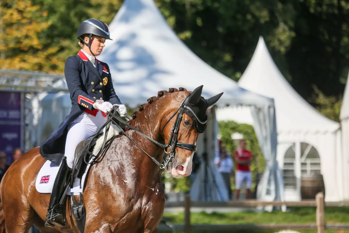 Charlotte Dujardin will not be going to the Olympics after the video was released. (Jenny Musall/DeFodi Images via Getty Images)