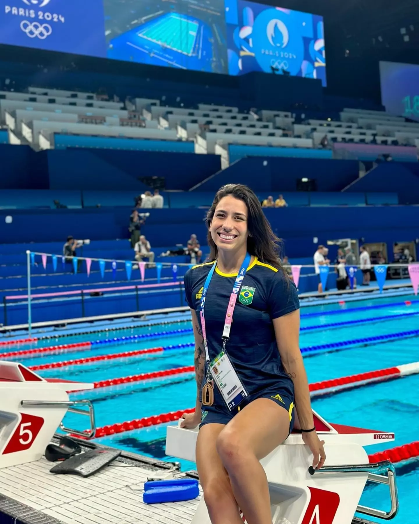 Brazilian swimmer Ana Carolina Vieira has been sent home from the Olympics after she and her boyfriend snuck out of the athlete's village. (Instagram/@_anavieeiraa)