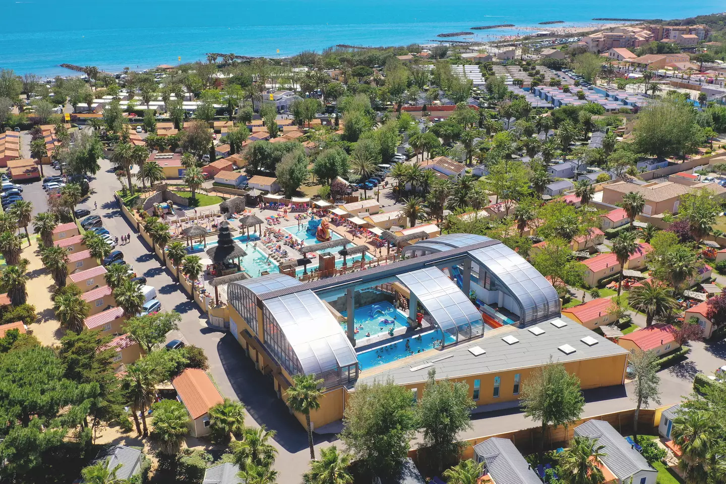 One of the pools at Club Farret (Eurocamp)