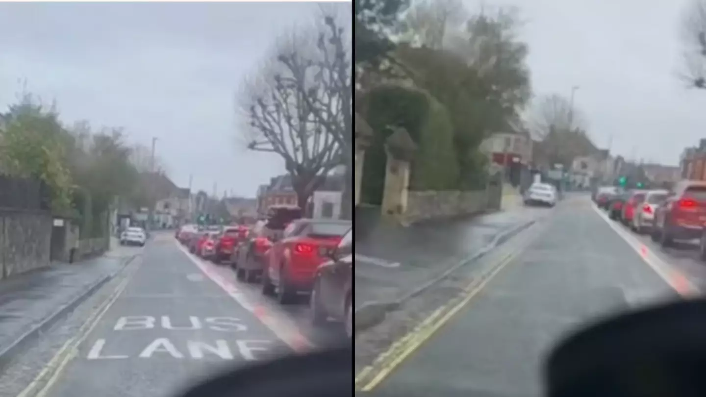 Driver slammed for using bus lane to overtake queue of cars hits back