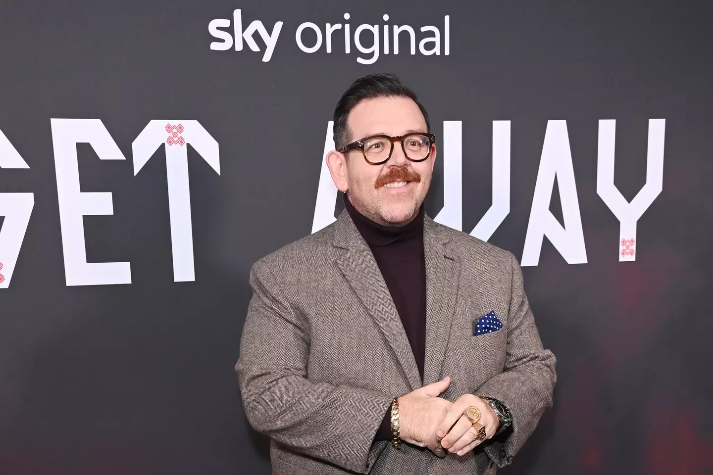 Nick Frost was quizzed about whether his views matched Rowling's, something he denied (Dave Benett via Getty Images)
