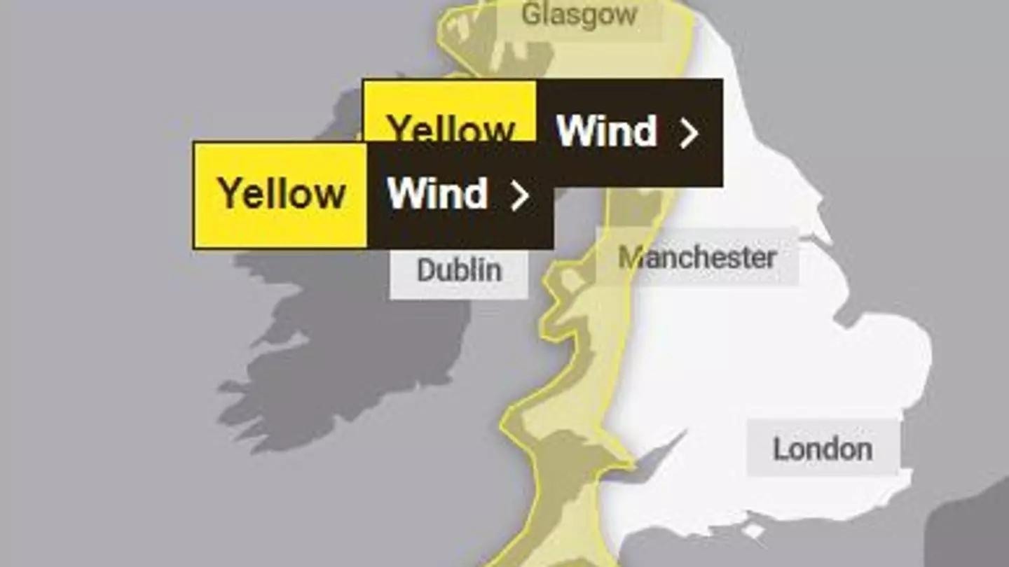 The Met Office issued a yellow warning for the UK.