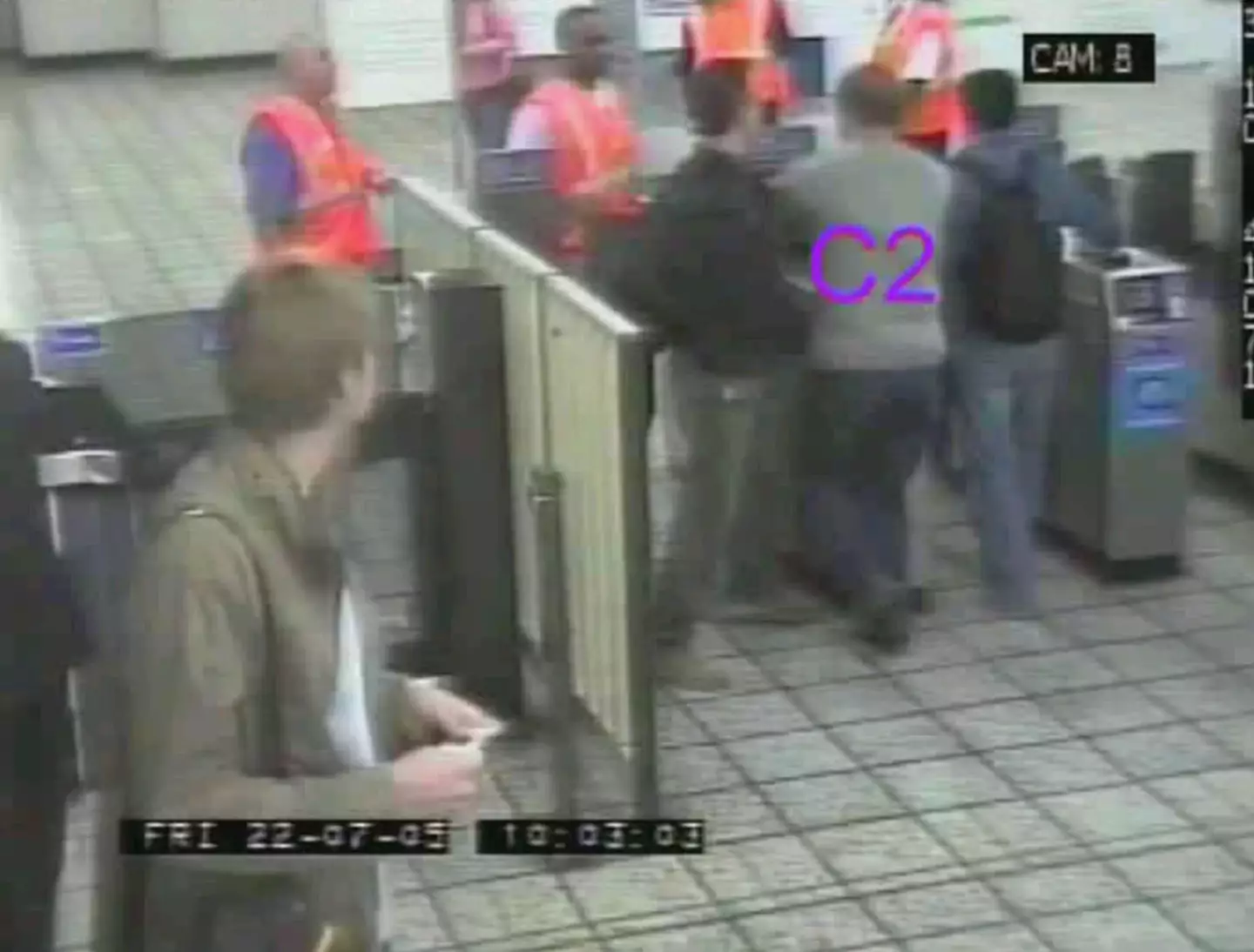 He leapt over barriers to chase the man onto the tube (CPS / PA)