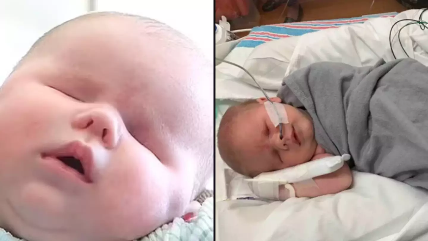 Baby born with no eyes due to rare condition that only affects 30 people in the world