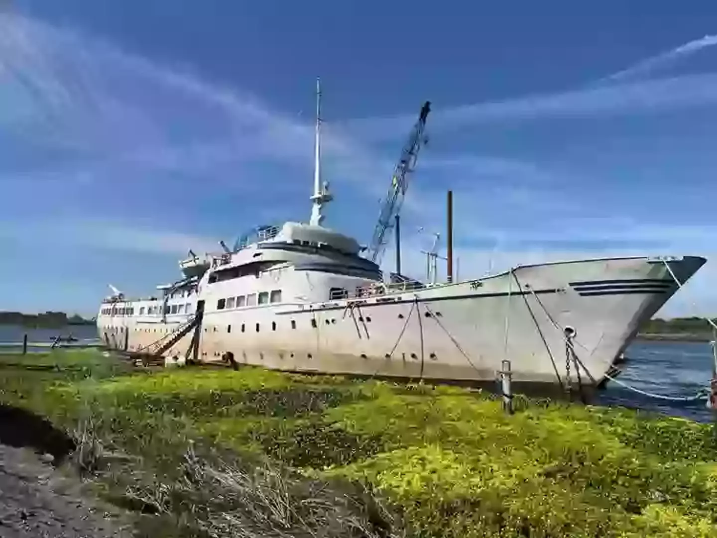 He bought the ship back in 2008 and hoped to renovate it (Kristina Werner-Meris/California Department of Fish and Wildlife/US Coast Guard)