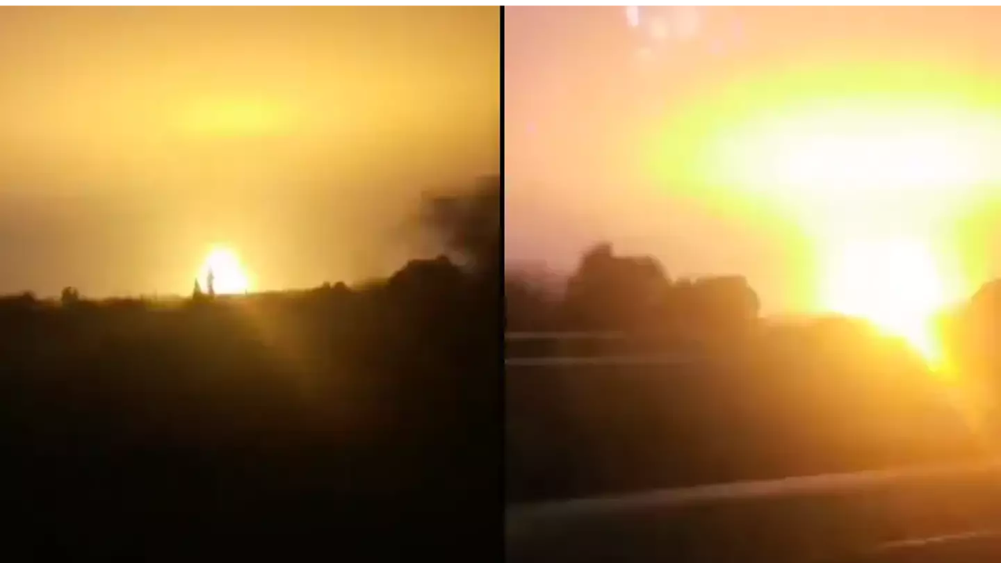 Huge fireball lights up the sky leaving city baffled