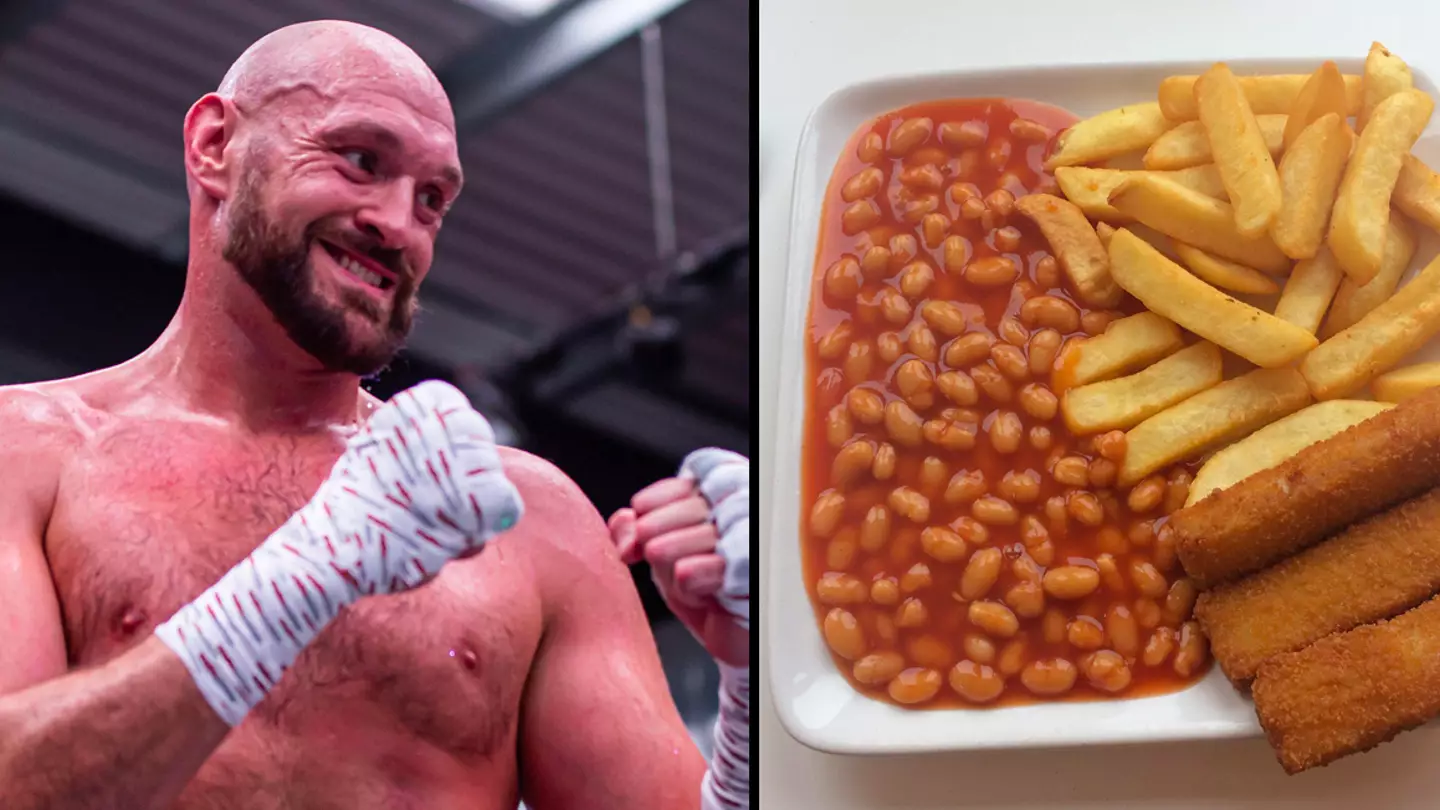 Tyson Fury orders 'death row meal' fish fingers, chips and beans in high class restaurants