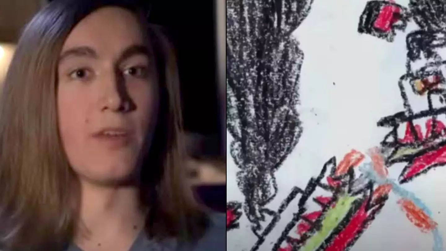 People spot eerie detail in boy's drawing as he claims he's 'made peace' knowing he 'died on the Titanic'
