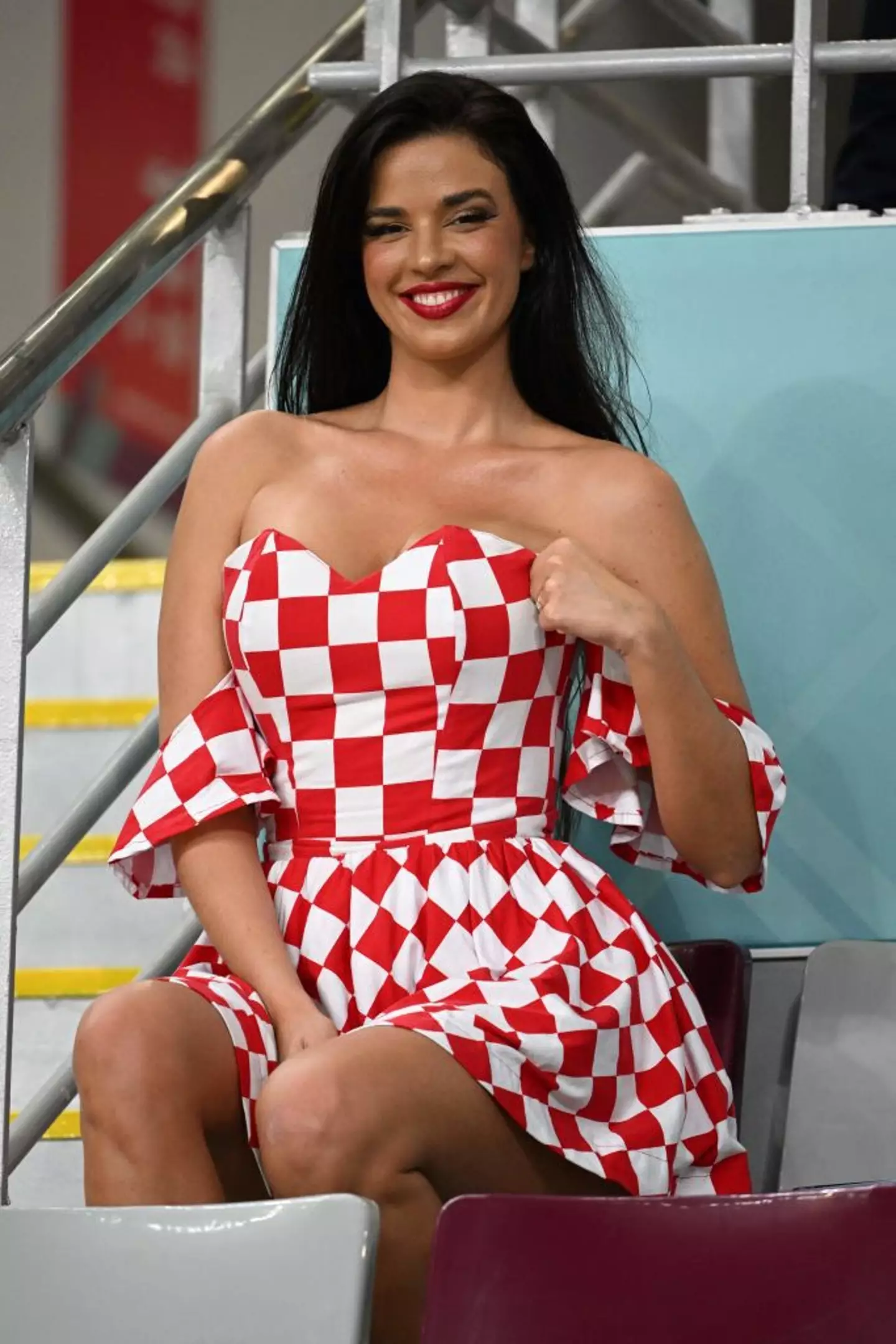 She is supporting two teams this year. (OZAN KOSE/AFP via Getty Images)