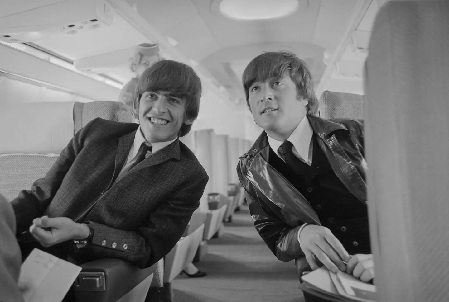 Lennon and Harrison (Bettmann via Getty Images)