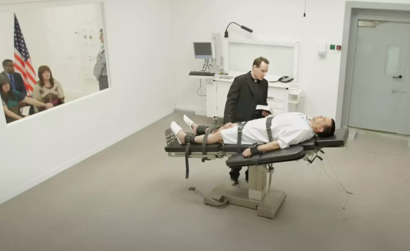 The video shows the lethal injection going wrong.