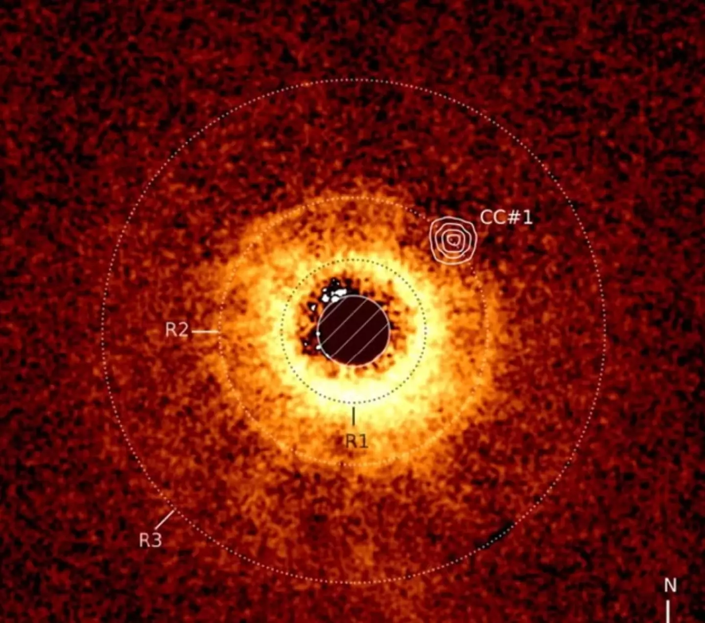Experts say this is the first time an image of an exoplanet has ever been captured by the telescope (A.-M. Lagrange and al. - Evidence for a sub-jovian planet in the young TWA7 disk, 2025)