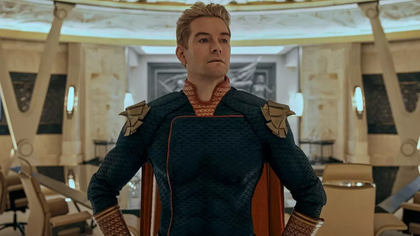Antony Starr's Homelander is an evil superhero who cares only for his own ego and wishes he could kill all the people who don't like him.