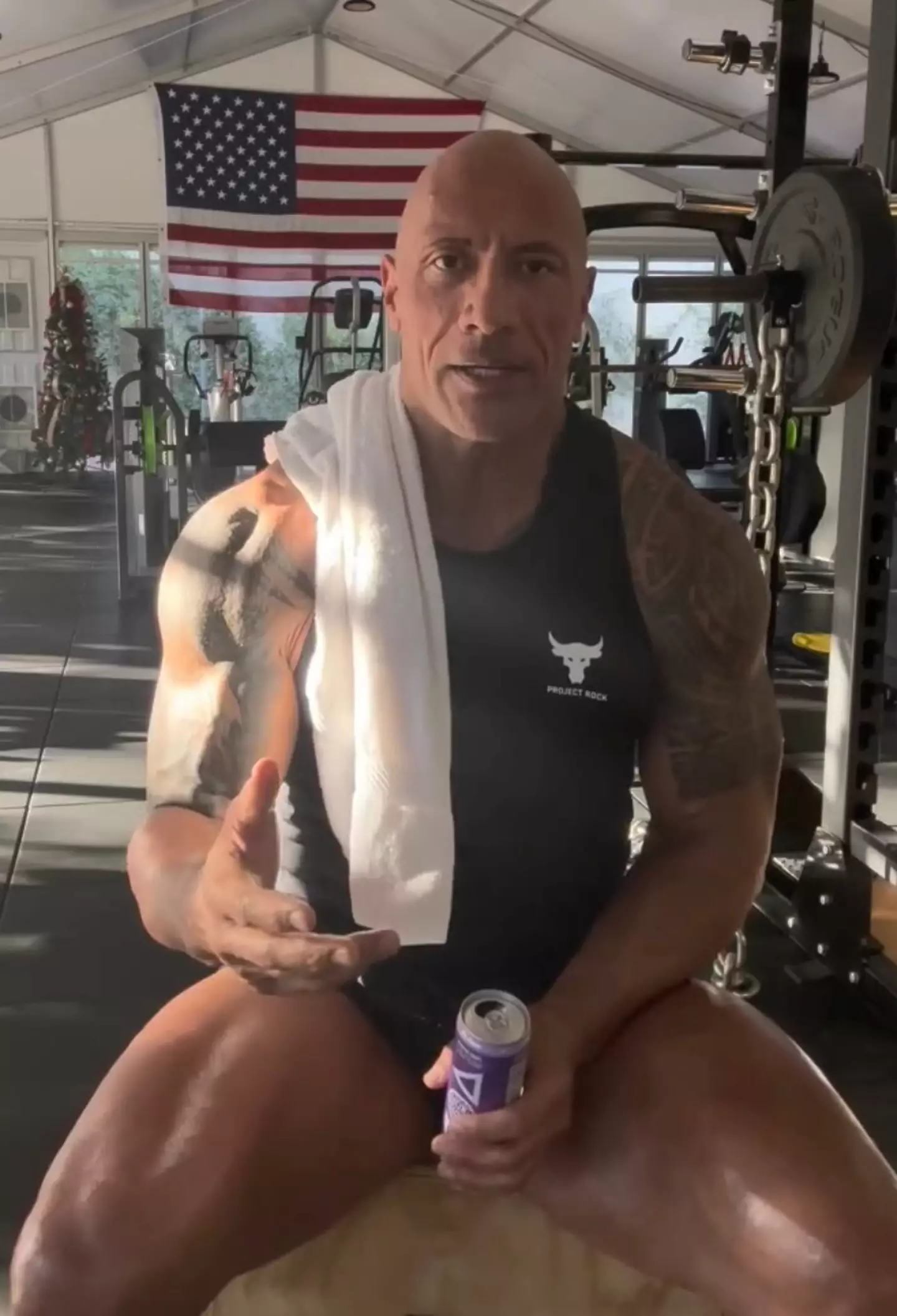 The Rock admitted he relieves himself in bottles while at the gym.