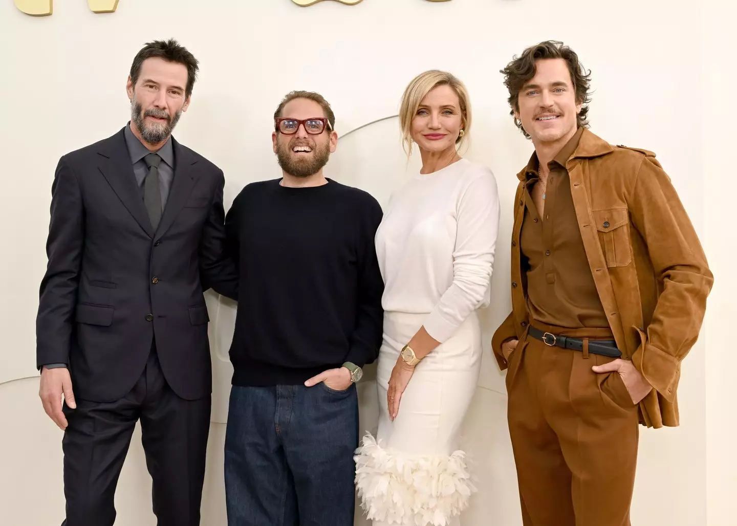 Jonah Hill is directing the film, also starring Reeves, Bomer, and Cameron Diaz, who is continuing her acting comeback (Axelle/Bauer-Griffin/FilmMagic via Getty Images)