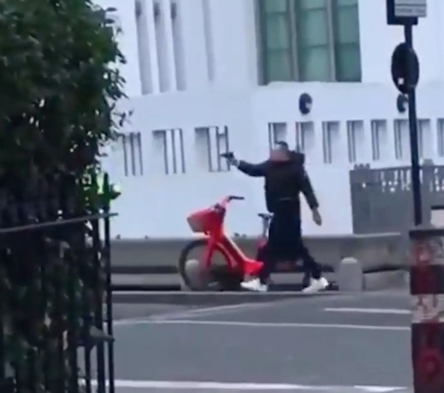 The officer has been praised for standing up to the gunman.