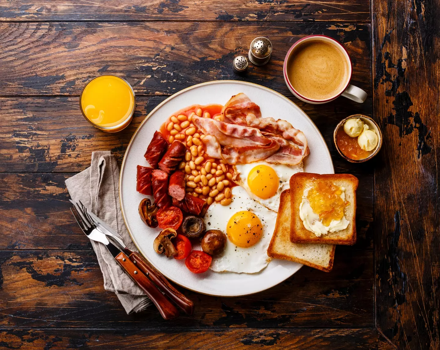 A full English breakfast.