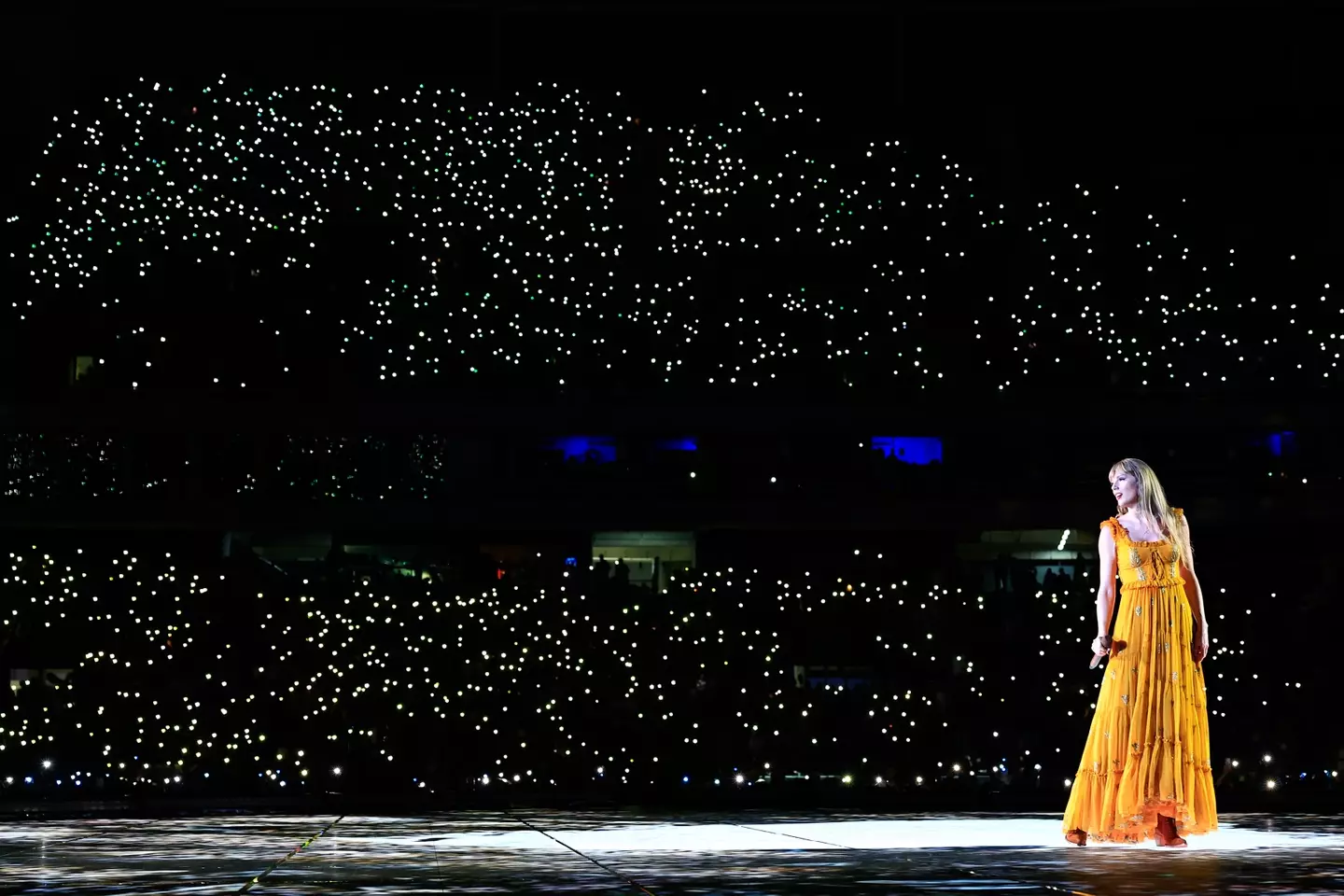 Taylor Swift announced that she was postponing a concert after a fan died.