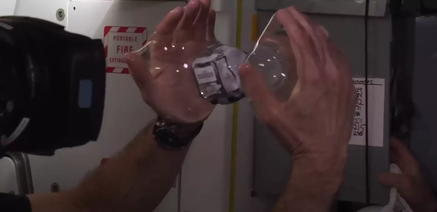 It's not the most exciting experiment, but it does look pretty cool (YouTube/NASA)