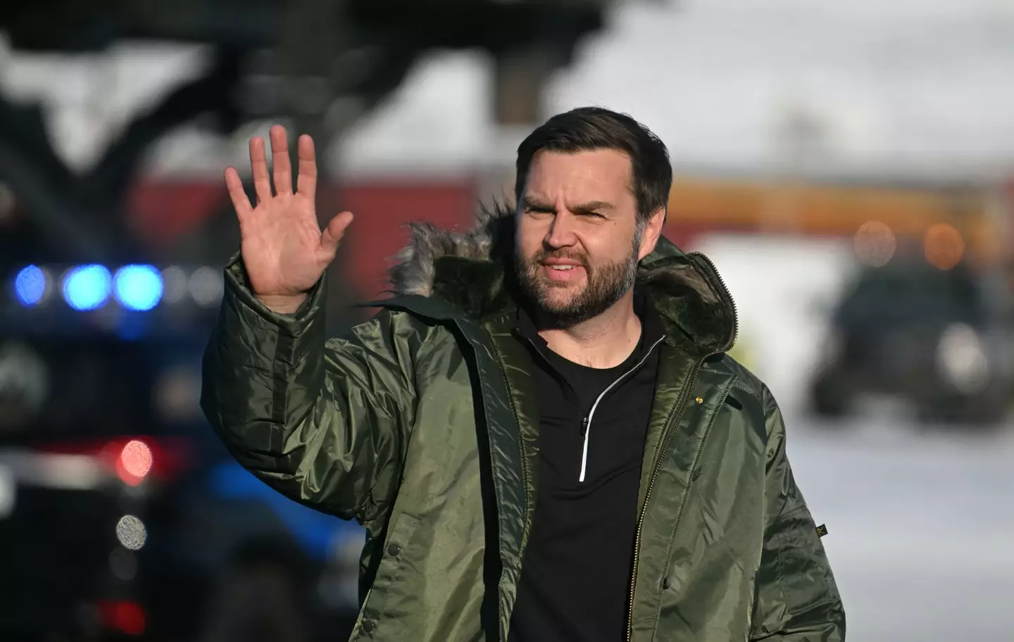 JD Vance's arrival wasn't necessarily warmly received. (Jim Watson - Pool / Getty Images)