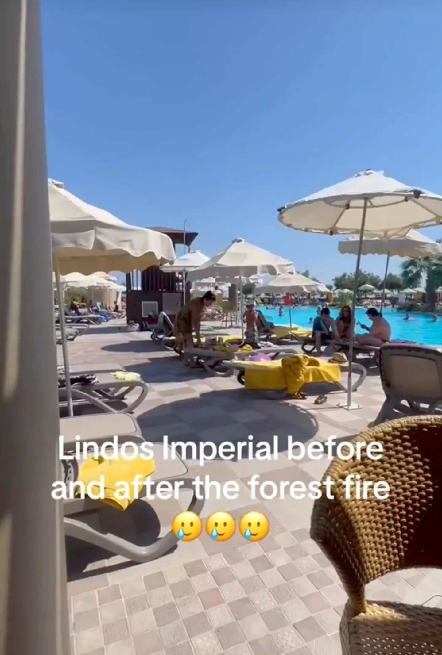 Lindos Imperial Resort and Spa before the wildfire swept through it.