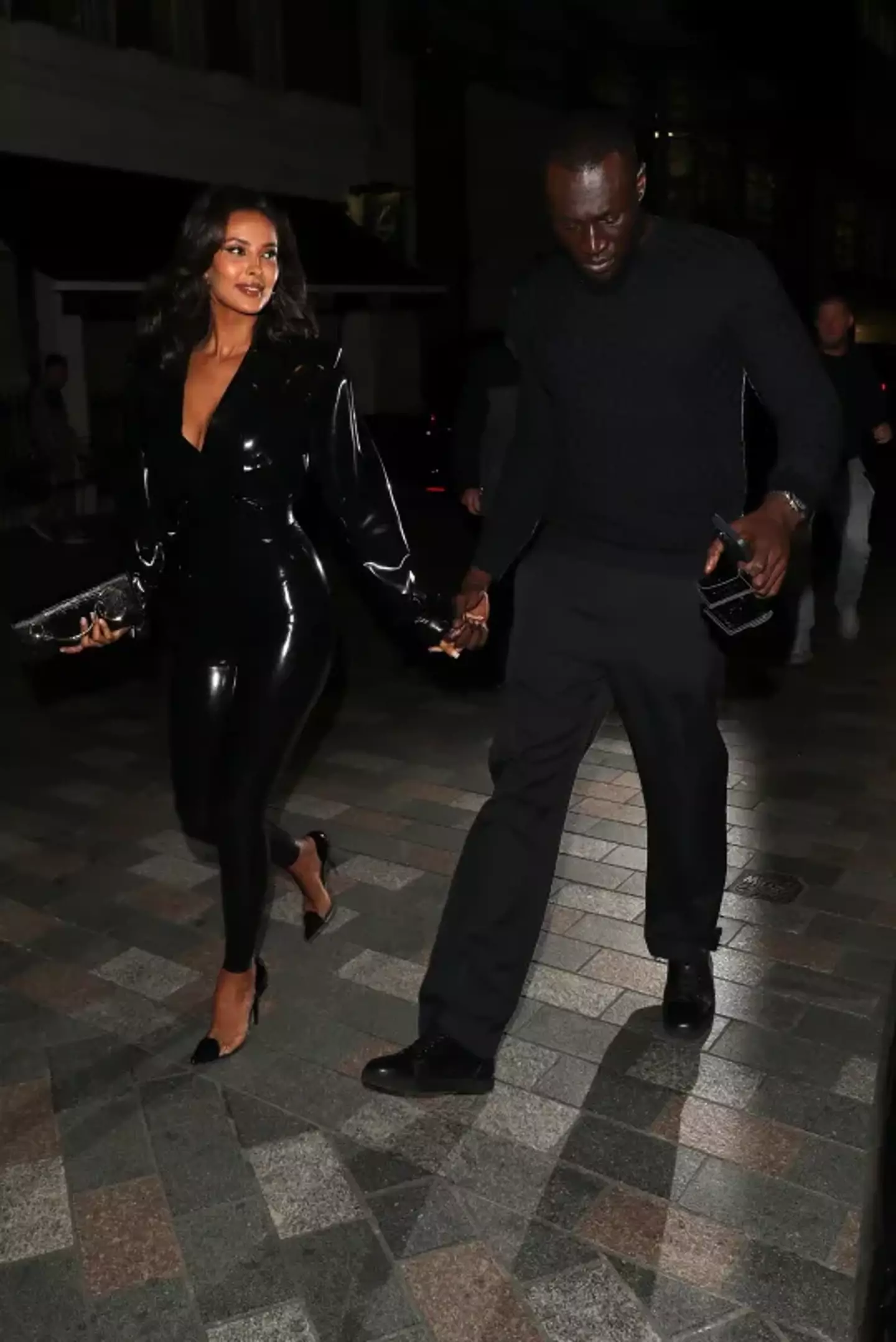 Maya looked radiant as she beamed at Stormzy while heading into the Vogue bash.