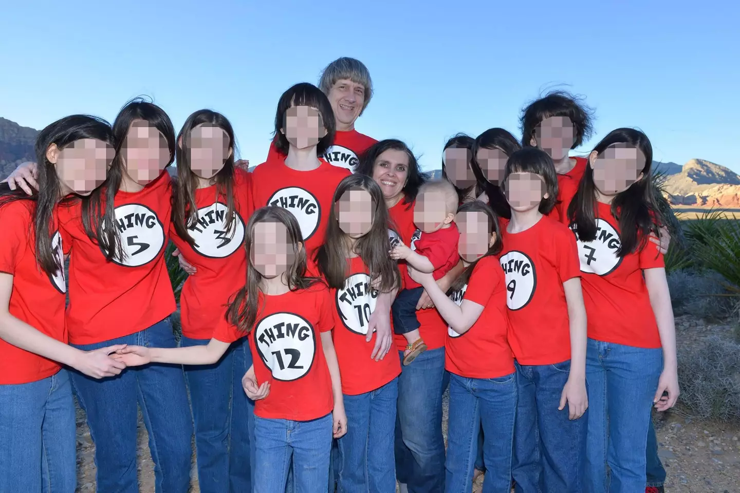 David and Louise Turpin with their 13 children.