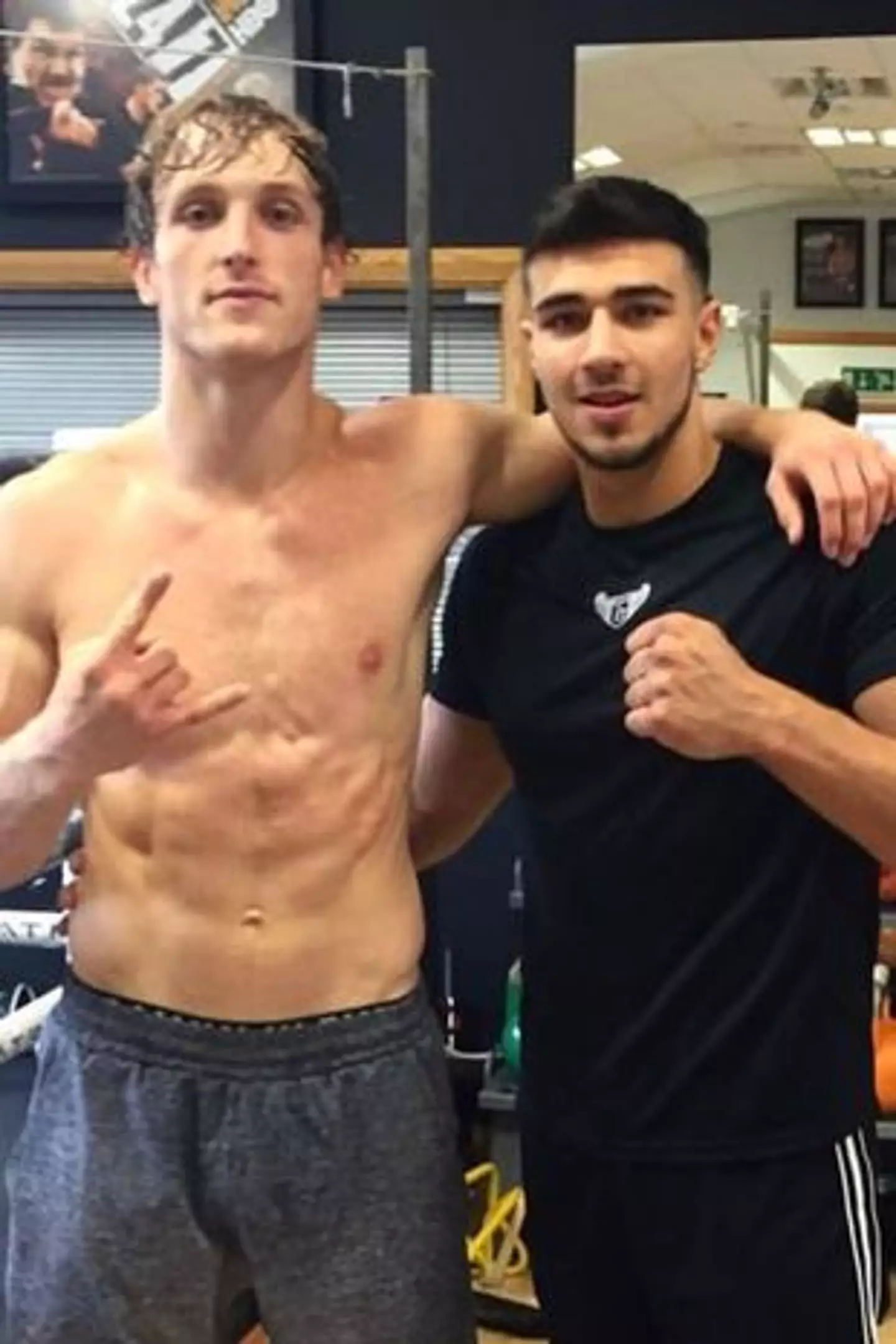 Tommy Fury pictured with Logan Paul in 2018.