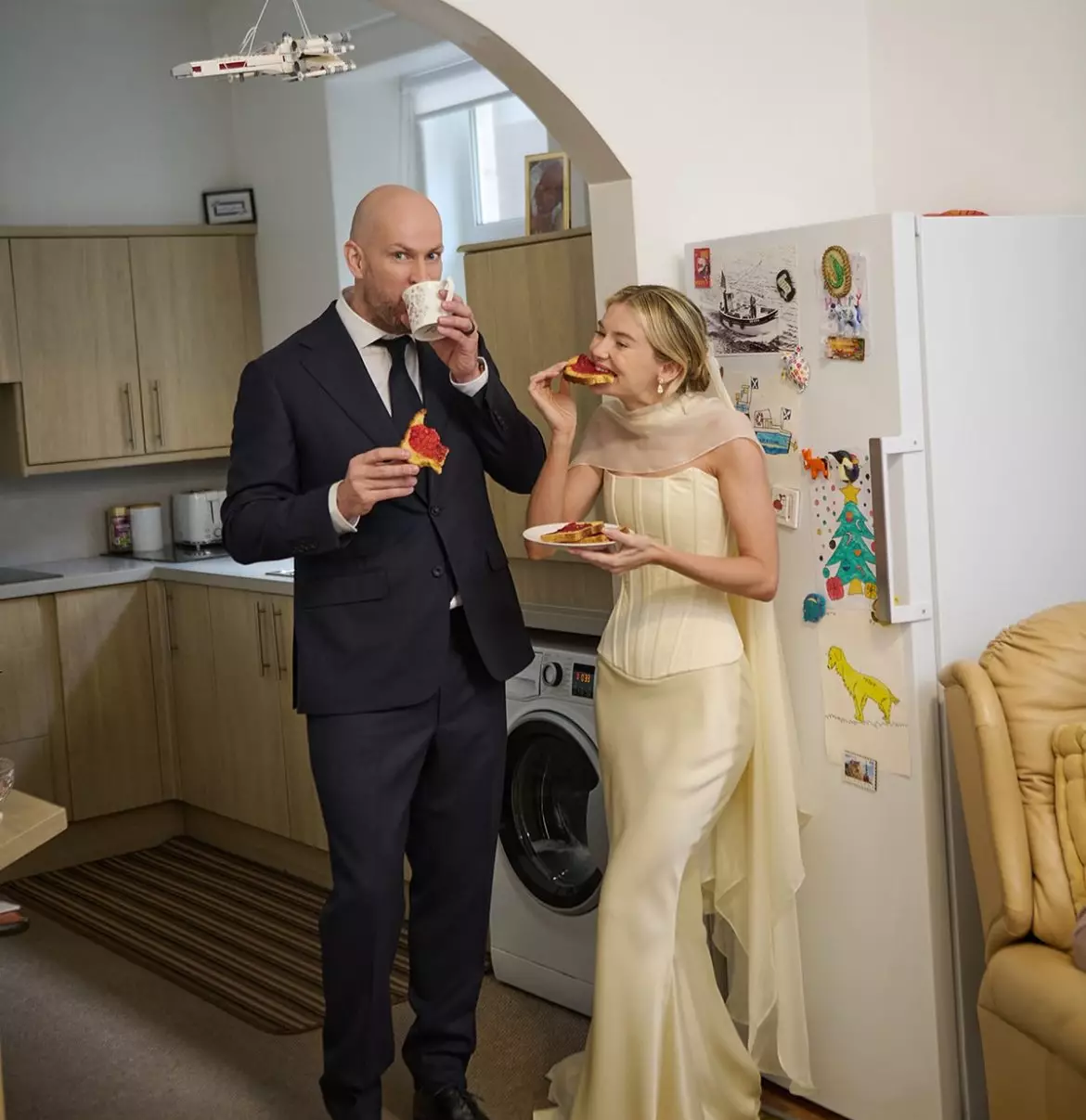 The pair had a very low-budget wedding in March 2025 (Instagram/@georgiatoffolo)