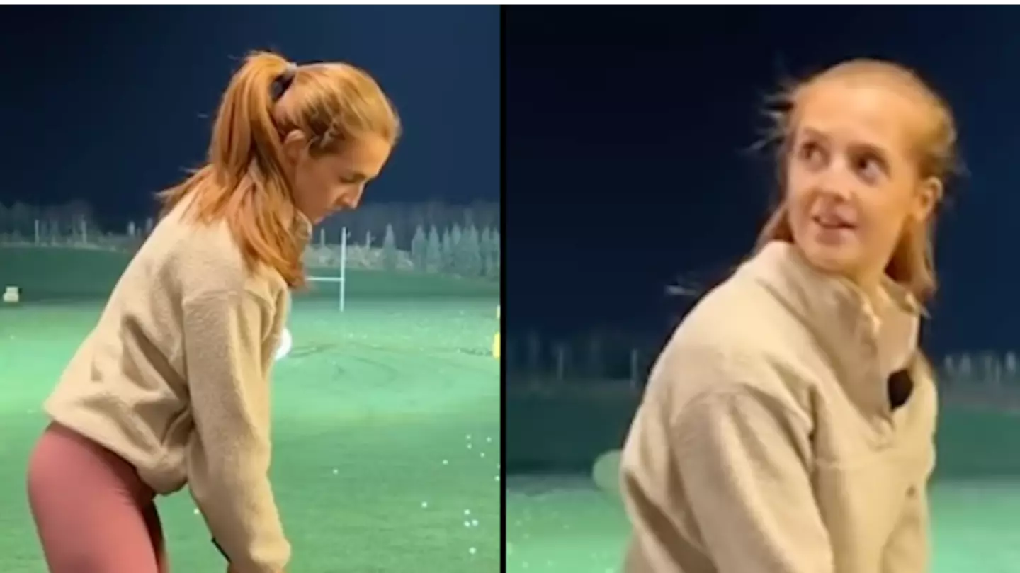 Golf pro praised for reaction to man 'who's played for 20 years' telling her how to swing