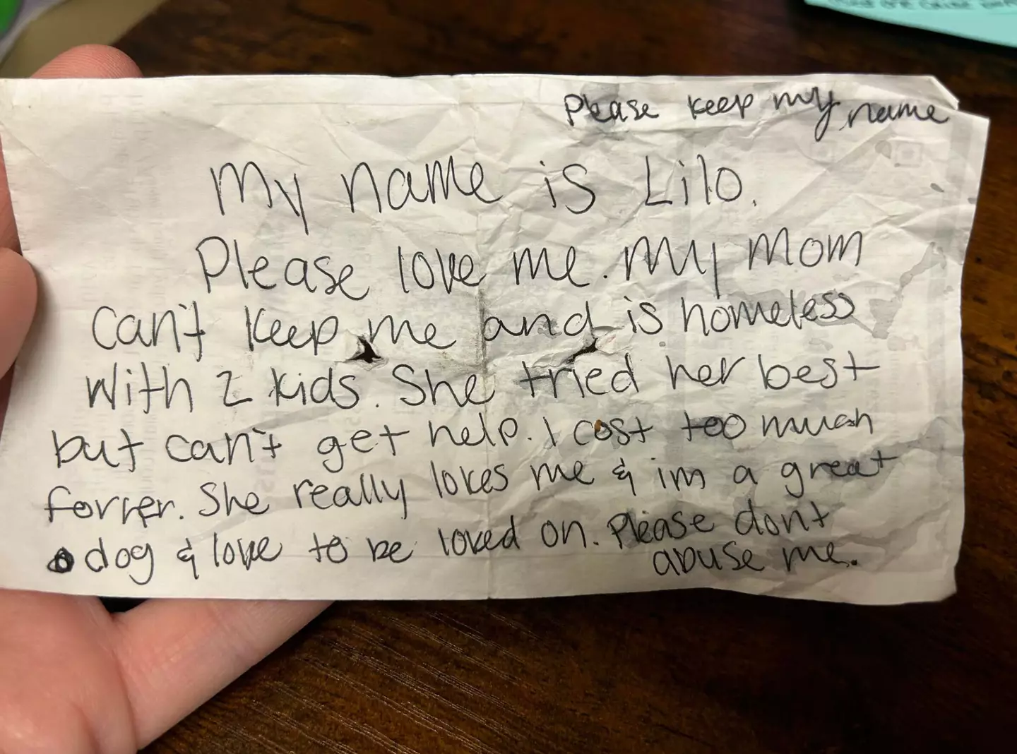 Lilo's owner wanted her to keep her name.