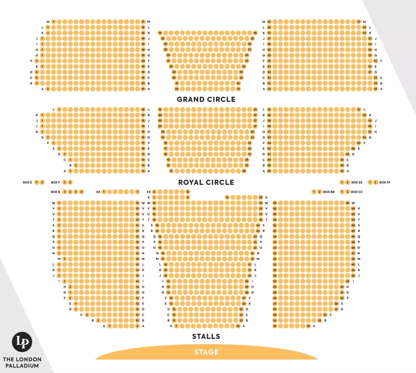 The London Palladium seating plan has been unveiled (London Theatres)