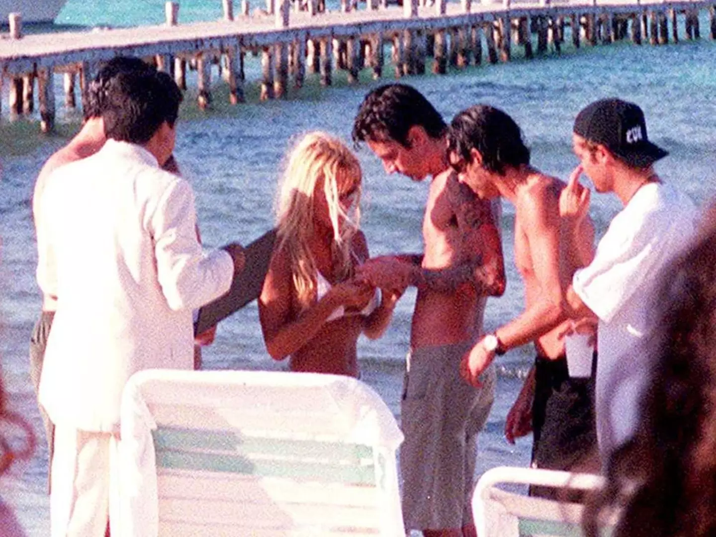 Pam and Tommy had a beach-front wedding just four days after meeting (James Aylott /Getty Images).