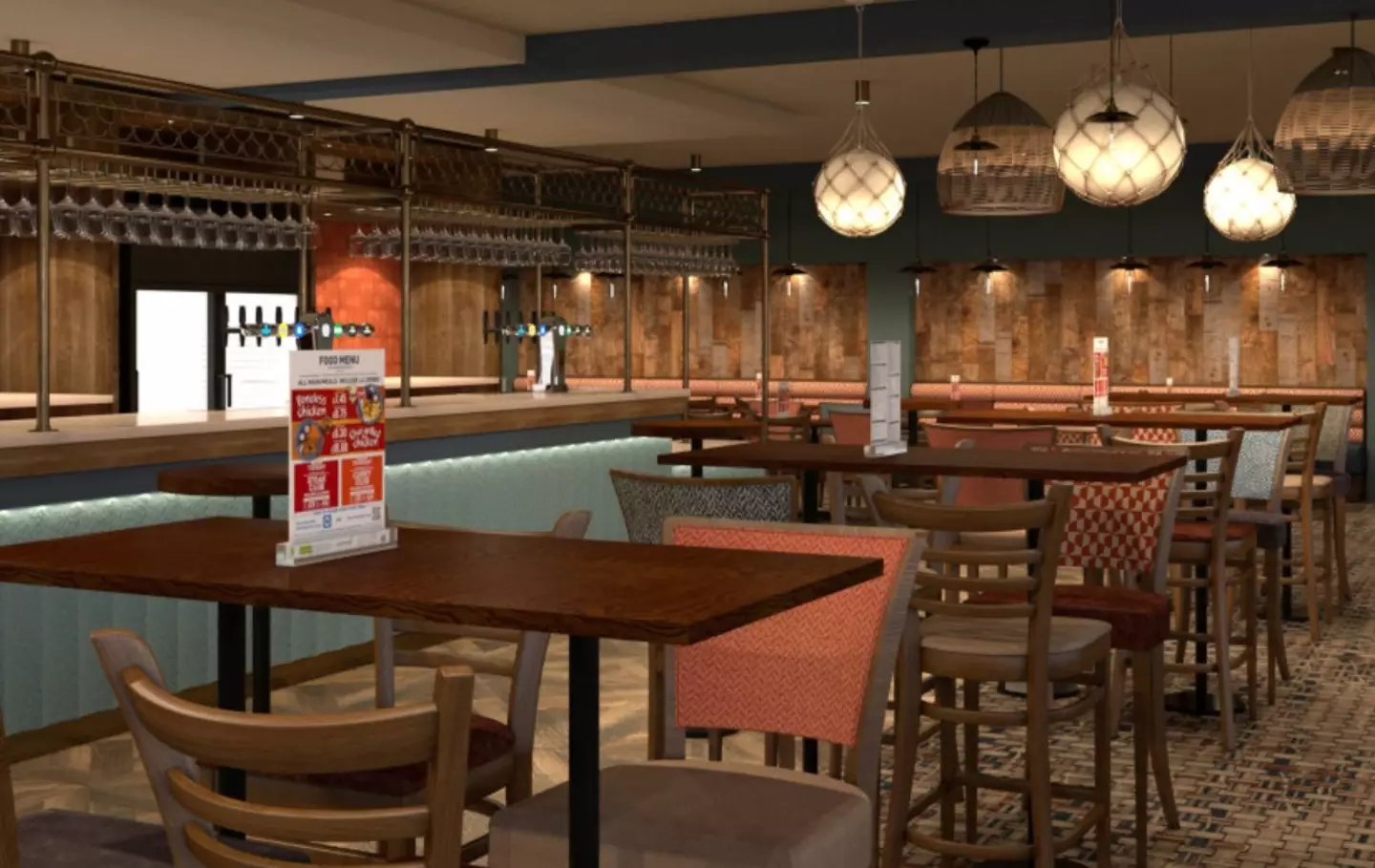A CGI rendering of what the bar at Haven's first Wetherspoons will look like, the actual thing could be different.